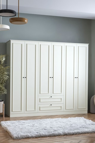 Sarmobi Mira 6 Kapaklı 2 Çekmeceli Dolap 54mra600103ayay Bej