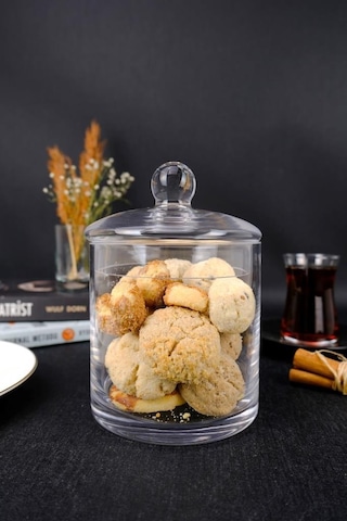 Digithome Tekli Cam Kapaklı Erzak Saklama Kabı Kavanoz Şeffaf 12 Cm Kv.sln.001 C1-1-288