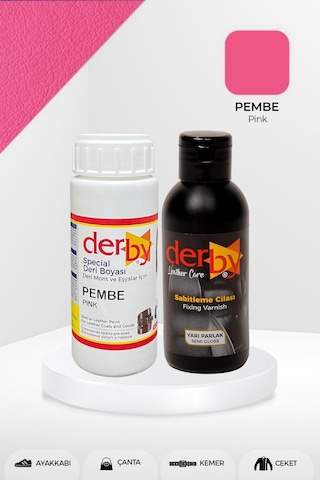 Derby Deri Mont Boyası ve Sabitleme Cilası 100 G Set