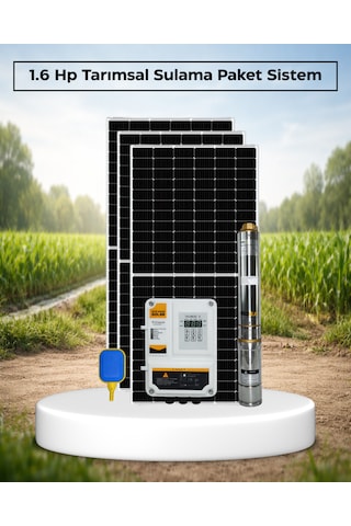 1300w 1.6 Hp Tarımsal Sulama Solar Paket 32a Sigorta Hediye