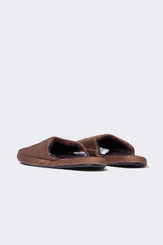 DeFacto Erkek Düz Taban Slip On Terlik D3083AX24WNBN290 Kahve