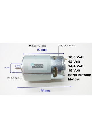 Rs-550 18 Volt Şarjlı Akülü Matkap Motoru