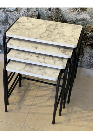 Aslanstore Metal Ayaklı Zigon Sehpa