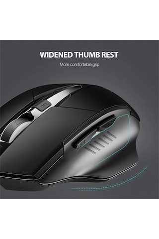 Prestigegoods Inphıc F1 Kablosuz Fare 1600 Dpı 6 Tuşlar Tip-c Şarj Edilebilir Sessiz Oyun Mouse Ev Ofis İçin DR6