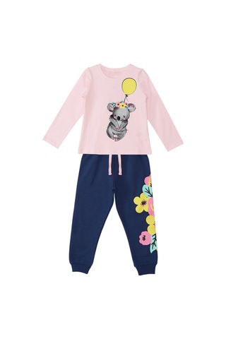 Balonlu Koala Kız Çocuk Kışlık T-shirt Pantolon Takım