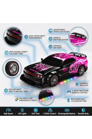 4wd Drift Arabası Mavi - Pembe
