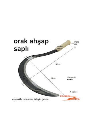 ORAK AHŞAP SAP ÇELİK OT KESME ÇİM BİÇME DİKEN KESME ORAĞI