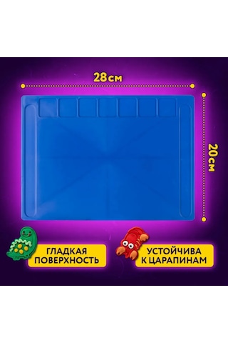 Unlandıa Plastisin Kalıplama Tahtası A4, 7 Bölmeli, 2 Kabartma Aleti 90093248 MAVİ