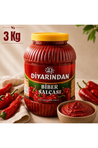 Diyarından Hatay Acı Biber Salçası 3 KG