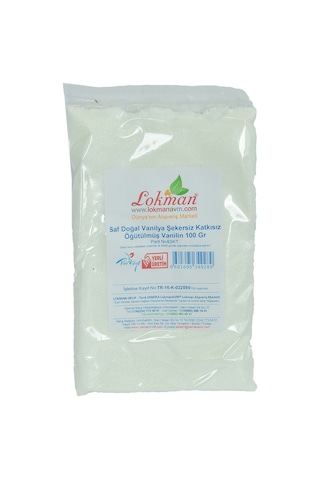Lokman Avm Vanilya Öğütülmüş Saf Doğal Şekersiz Katkısız Vanilin 100 G Paket