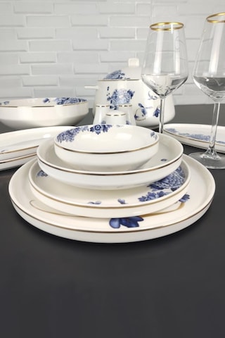 Roy King Blue Blanch 60 Parça Bone China Yemek Takımı Dsn 042