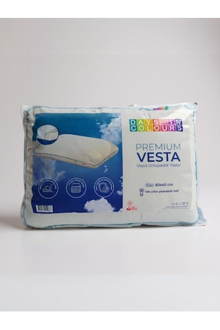 Vesta Visco Yastık Ergonomik, Boyun Destekli, Konforlu Uyku Beyaz