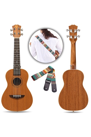 Fourtune Sydra Uks-23m Concert Ukulele Maun Ağacı Profesyonel Ukulele Seti