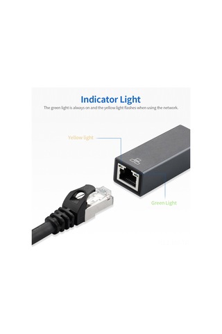 Mufunye Gri Tip-c'den Rj45'e Çevirici, 1000mbps Kablolu Ağ Kartı, Sürücü Gerektirmeyen, Hızlı Ve Sabit Bağlantı