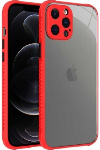 Apple Uyumlu iPhone 12 Pro Max Kılıf Zore Kaff Kapak Kırmızı