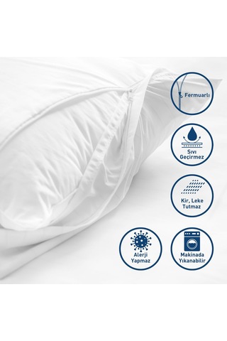 Mattdress Yastık Alezi 2'li Leke Tutmaz Fermuarlı 50x70cm
