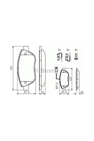 Fiat 500l Ön Fren Balata 2012-2020 77365379 0986424596 1.4, 1.3 Jtd, 1.6 Jtd