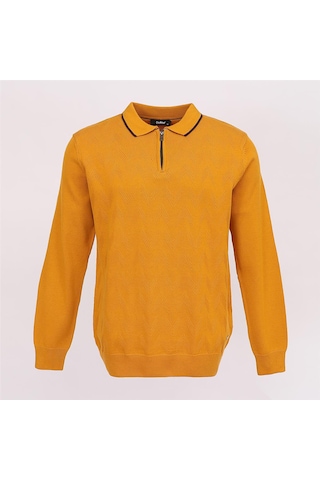 Dio Rise Erkek Şardonsuz Uzun Kol İnce Polo Yaka Kazak - 189009 - Koyu Mango Koyu Mango