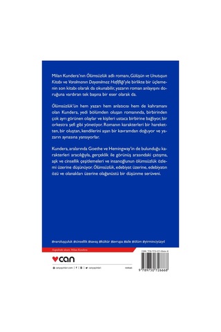 Can Yayınları - Ölümsüzlük - 9789750726668