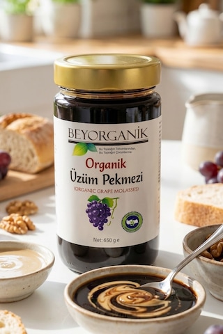 Beyorganik Pestisit Analizli Organik Üzüm Pekmezi 650gr