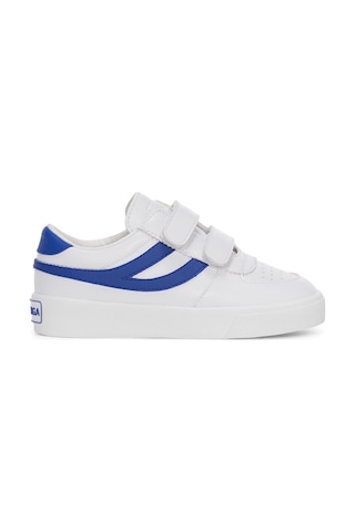 Superga 2846 Kids Seattle Straps Vegan Faux Leather Çocuk Unisex Beyaz-mavi Bileksiz Sneaker Beyaz-mavi-317