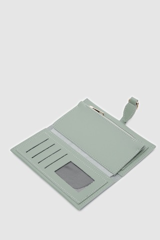 Nakit Ve Bozuk Para Bölmeli Katlanabilir Bayan Cüzdan-mint Mint
