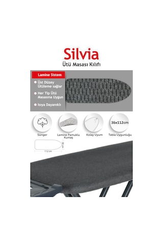 Perilla Silvia Ütü Masası Antrasit Kılıfı