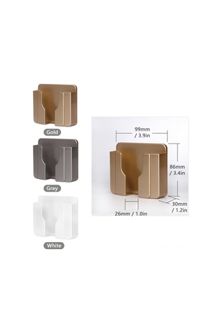 Geeksen Priz Yanı Tutkalı Telefon Şarj Tutucu - Duvar Delik Olmadan Oturma Odası Yatak Odası Cep Telefonu Rahat Konumlandırıcı Altın Altın