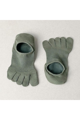 Homyl Koşu Sporları Için Beş Parmak Çorap Hafif Kaymaz İnce Yeşil