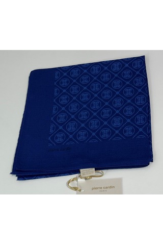 Pierre Cardin Elegans Monogram Eşarp - 1090750 -924 Saks Mavi Saks Mavi