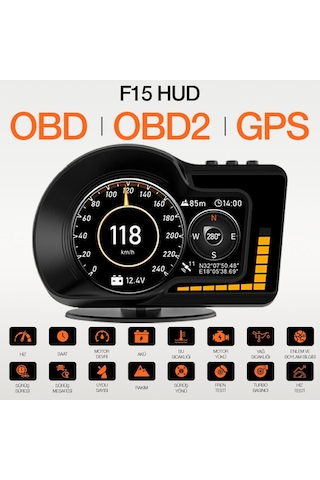 F15 HUD OBD OBD2 Dijital Kilometre RPM Su Sıcaklığı Basınç Hararet Araç Veri Ekranı Head Up Display F15 HUD OBD OBD2 Dijital Kilometre RPM Su Sıcaklığı Basınç Hararet Araç Veri Ekranı Head Up Display
