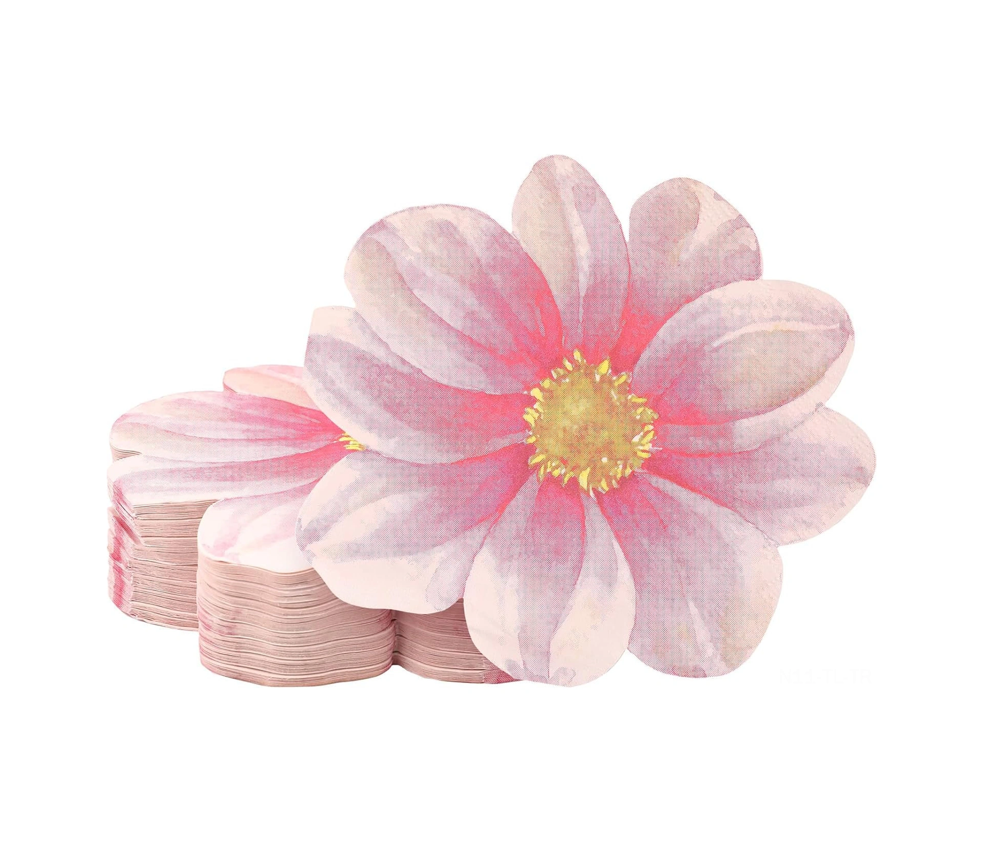 Hombey 100 Adet Pembe Gül Şekilli Tek Kullandım Kokteyl Peçeti - Düğün, Doğum Günü, Parti Servis Malzemesi Dekoratif Bezi Pembe