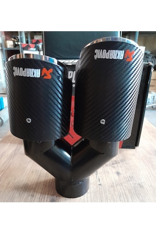 AKRAPOVİÇ 90 MM ÇİFTLİ SAĞ İÇİ KROM KARBON KAPLAMA
