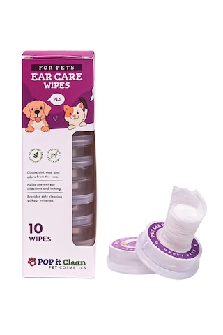 Popitclean Evcil Hayvan Kedi & Köpek Kulak Bakım ve Temizleme Mendili