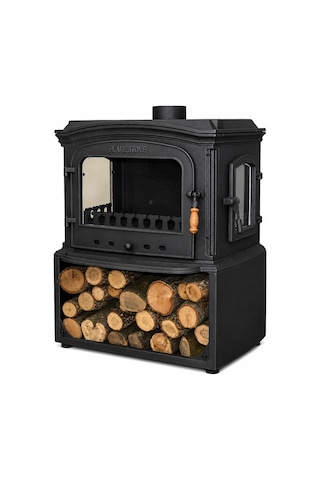 Flame Stove Fs-032ykst Altara Lux Döküm Soba Yüksek Verimli Odun & Kömür Isıtıcı Çift Yanmalı