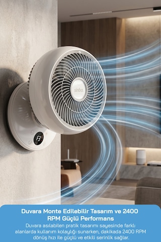 Sinbo Sf-7702 Masaüstü Vantilatör Fan Beyaz