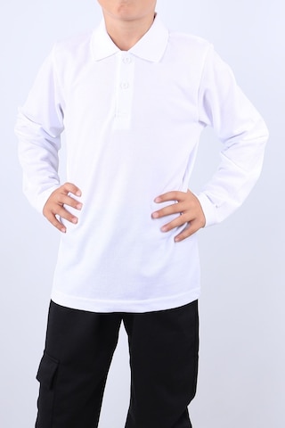 Çocuk Unisex Okul Lakosu Uzun Kollu C16 Beyaz