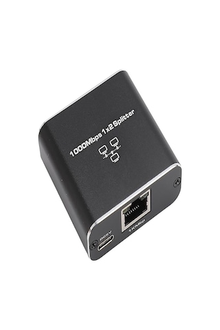 Ethernet Ayırıcı 1'i 2 Arada Çıkış Yüksek Hızlı 1000mbps Cat5/5e/6/7/8 Kablo İçin Ayırıcı Adaptörü