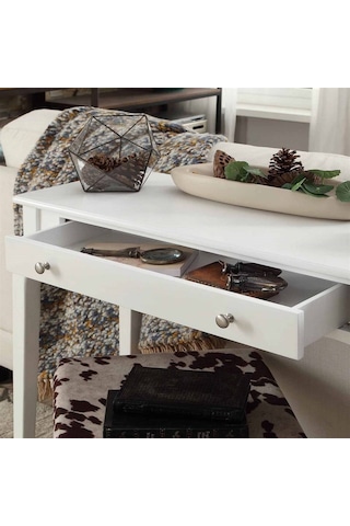 Wooding 100 Cm Çekmeceli Masif Beyaz Lake Bonamy Dresuar Beyaz