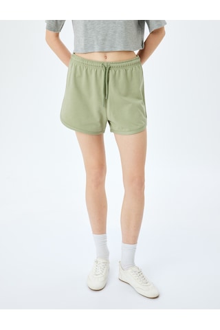 Koton Beli Bağcıklı Oversize Mini Şort Mınt 5sal40034ık Mint