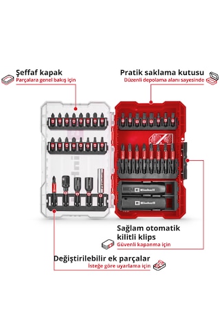 Einhell M-CASE 39 Parça Bits Uç ve Soket Seti - 49109220