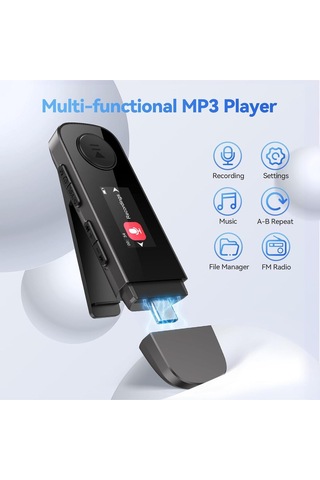 64gb Taşınabilir Usb Mp3 Çalar Bluetooth, Type-c Bağlantı