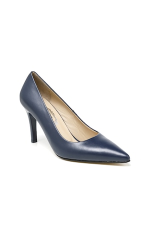 Topuklu/ Stiletto Kadın Rc-4001 Deriden Lacivert Lacivert
