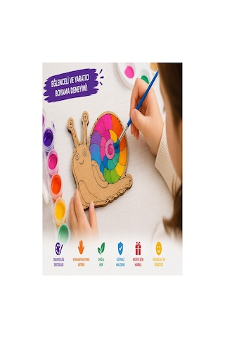 Ahşap Boyama Arı 12 Adet 10x15cm Boyama Böcek Figürleri Etkinlik Çoçuk Gelişim Motor Beceri Kreş Anasınıfı