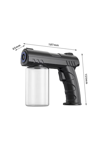 Shopytech 280 Ml Nano Mavi Işıklı Şarjlı Sprey Tabancası Kablosuz Atomizer İnce Sis & 1 1.5 M Menz