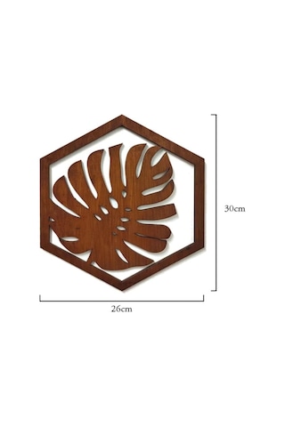 Lazer Kesim Monstera Ahşap Duvar Süsü