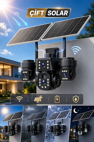 Mpıa Maro Çift Solar Wifi 12mp 3 Lensi Akıllı Güvenlik Kamerası