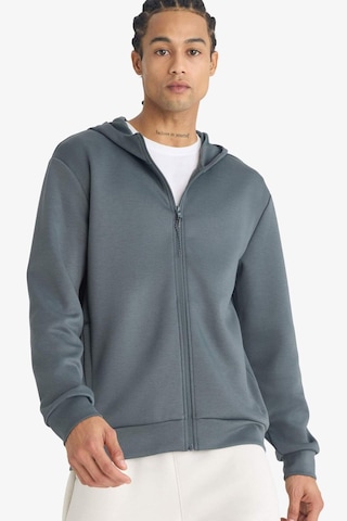 Defacto Standart Fıt Kapüşonlu Fermuarlı Sweatshirt F9377AX26SP