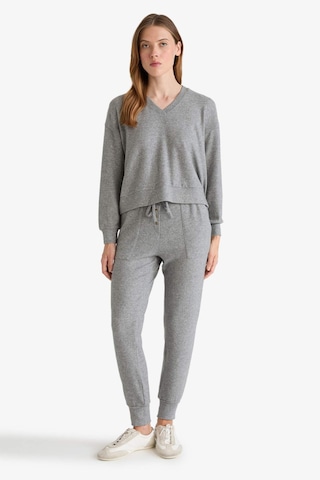 Defacto Pijama Takımı Regular Fit Velur Uzun Kollu Üst Uzun Alt-fall İn Love F3615ax25auar188 Antrasit