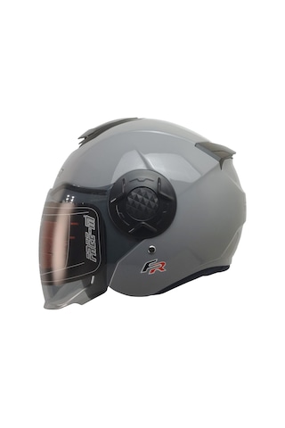 Free M Double Güneş Vizörlü Sertifikalı Abs Material Yarım Kask Gri